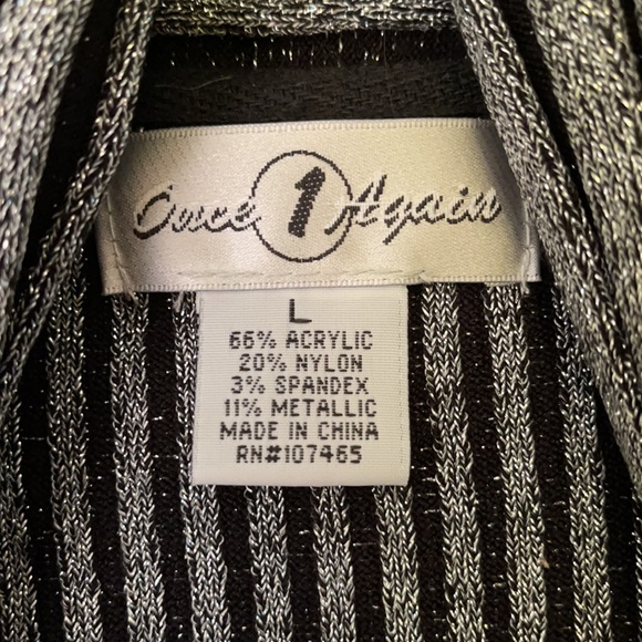 Once 1 Again Metallic Sweater Jacket - Picture 2 of 11